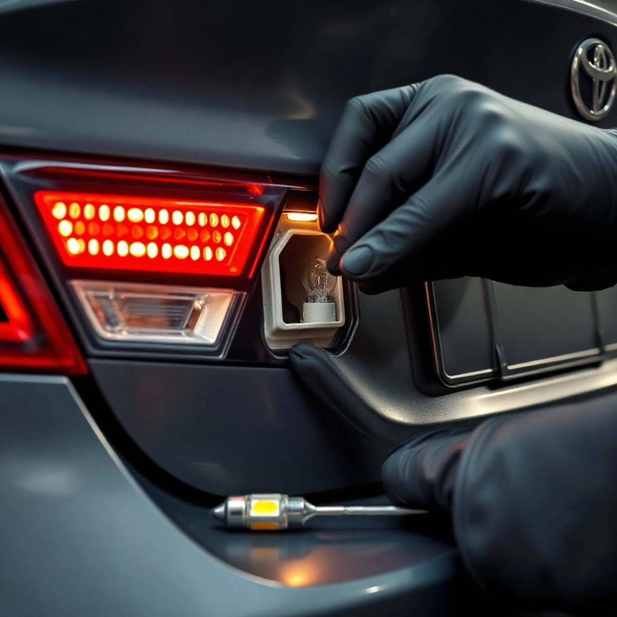 Замена лампочки подсветки номера Toyota: пошаговая инструкция